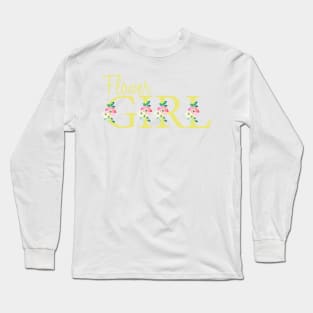 Flower girl design in yellow Long Sleeve T-Shirt